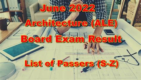architecture licensure exam 2022|List of passers in Architect Licensure Exam (June 2022).
